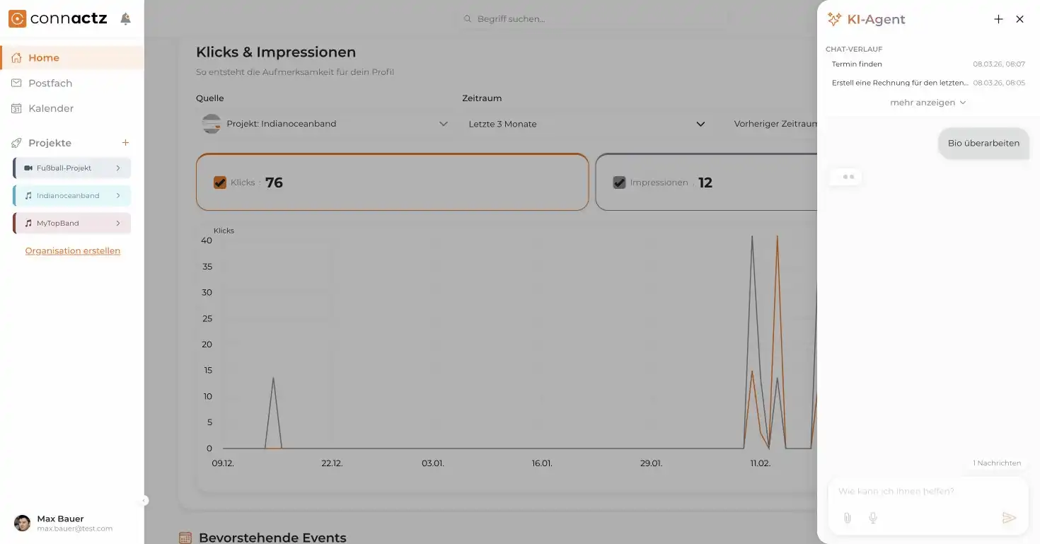 Dein Kalender, Verträge, Rechnungen – alles verbunden