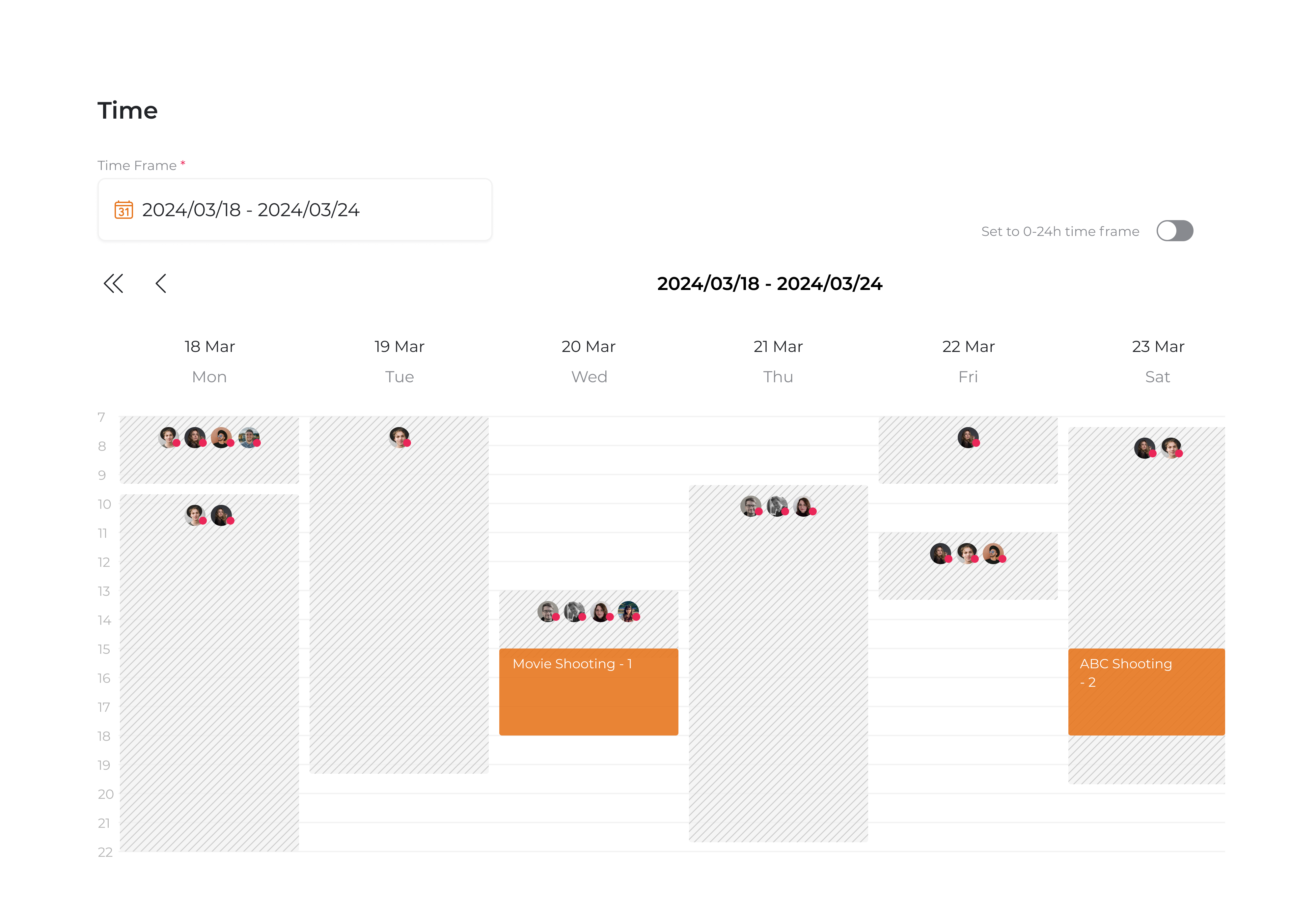 Der Kalender für Filmprojekte feature preview